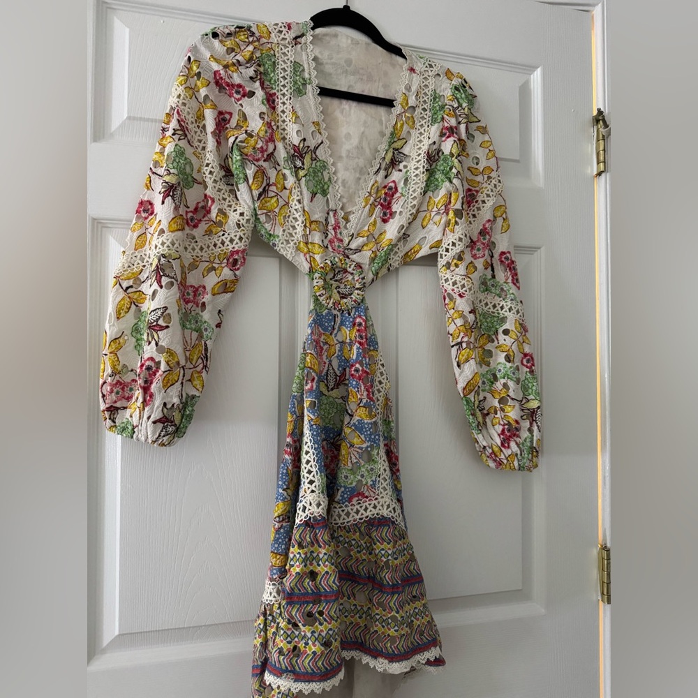 Hemant and Nadita preet printed short dress. small never worn new with tags